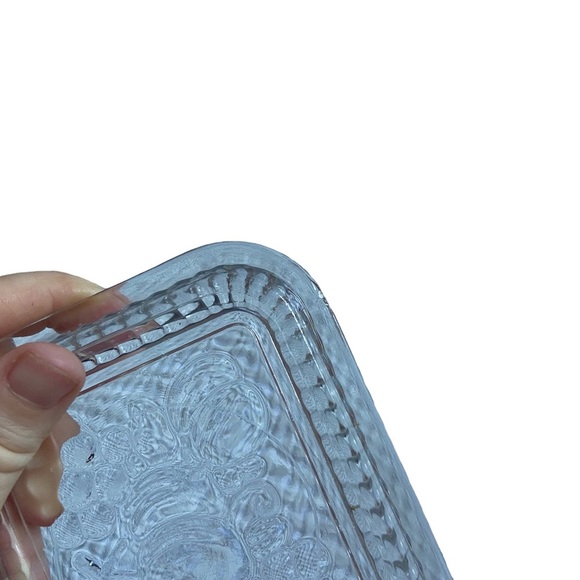 Vintage Ribbed Rectangle Glass  Refrigerater Box - Picture 7 of 8